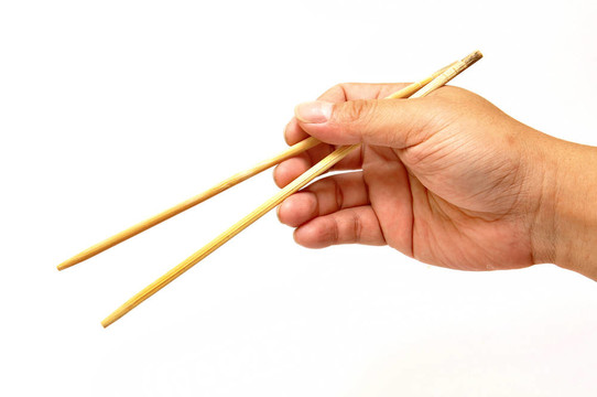 手用筷子