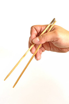 手用筷子