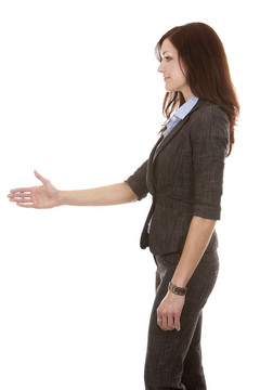 女商人握手