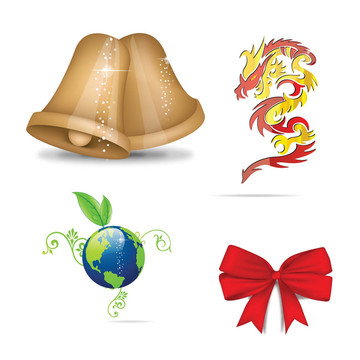 抽象網(wǎng)頁和閃亮符號集