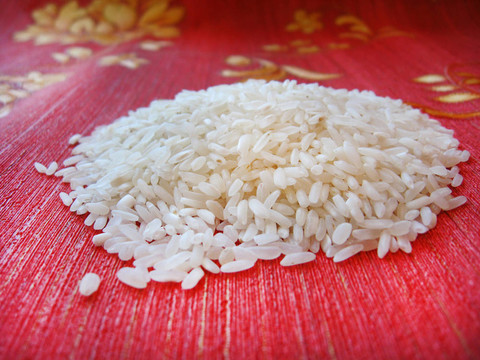 紅色背景的Rice