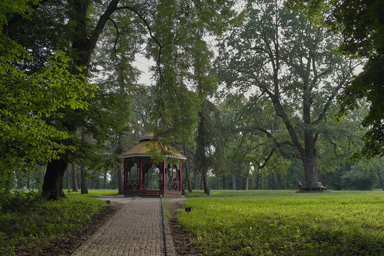 公園中的中國(guó)式?jīng)鐾? style=