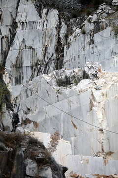 大理石采石場(chǎng)——濱海阿爾卑斯山脈；Carrara；托斯卡納；意大利