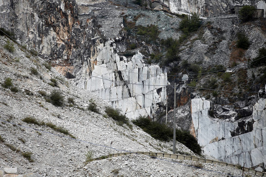 大理石采石場——濱海阿爾卑斯山脈；Carrara；托斯卡納；意大利