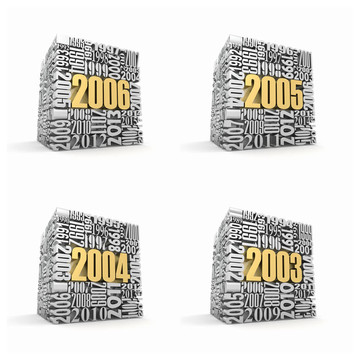 新年2006；2005；2004；2003。