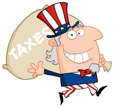 Uncle Sam Runs和攜帶一個袋子