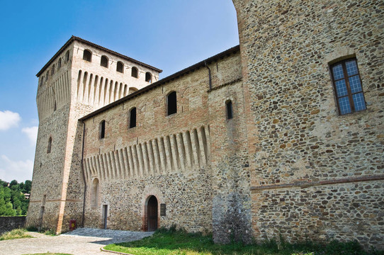 城堡Torrechiara。Emilia Romagna。意大利.