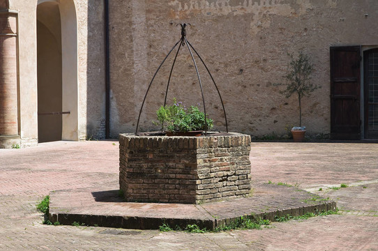 城堡Torrechiara。Emilia Romagna。意大利.