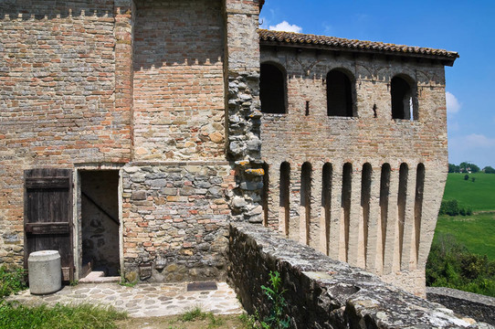 城堡Torrechiara。Emilia Romagna。意大利.