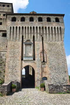 城堡Torrechiara。Emilia Romagna。意大利.