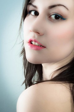 一個(gè)時(shí)裝模特特寫
