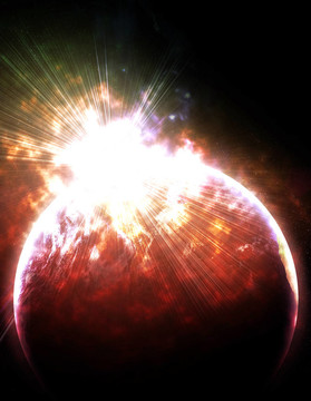 太陽(yáng)的行星；抽象背景