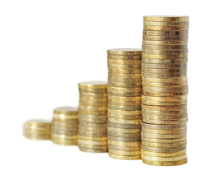 商業(yè)圖表由金幣制成