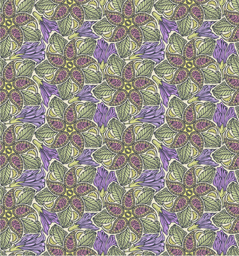 無縫佩斯利和花卉圖案