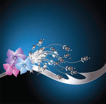 背景和鮮花
