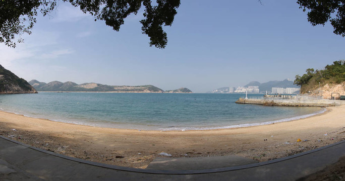 南丫島的香港附近的海灘
