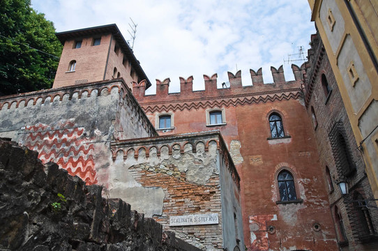 卡斯泰爾arquato觀。Emilia Romagna。意大利.