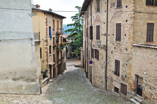 小巷。公司arquato。Emilia Romagna。意大利.