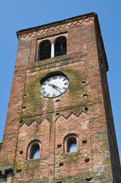 鐘塔。Vigolo Marchese。Emilia Romagna。意大利.