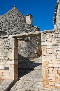 Alberobello s Trulli。普利亞。意大利.