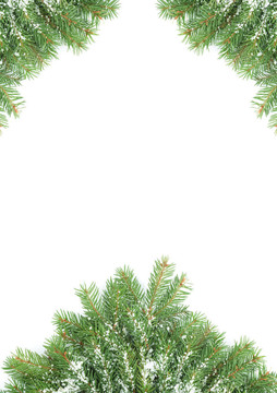 帶雪和圓錐體的圣誕框架