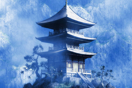 霧蒙蒙的禪禪寺