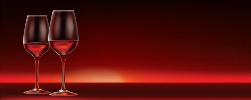 红葡萄酒为两个横幅与大量的复制空间