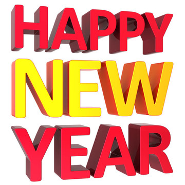 新年快樂(lè)3D文字（你好）