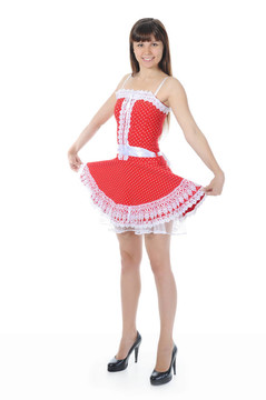 穿紅衣服的女人