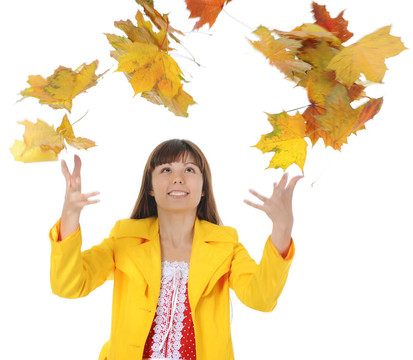 穿著皮夾克的女孩肖像