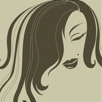 長(zhǎng)發(fā)女人肖像
