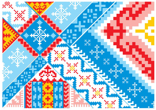 圣誕節(jié)的刺繡圖案