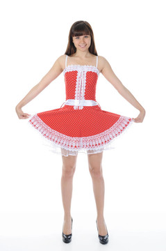 穿紅衣服的女人