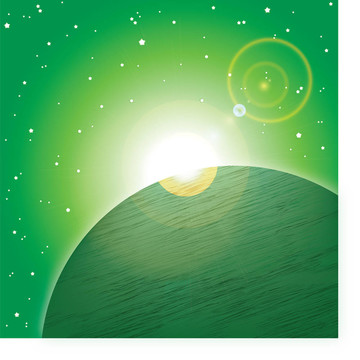 太空綠色行星