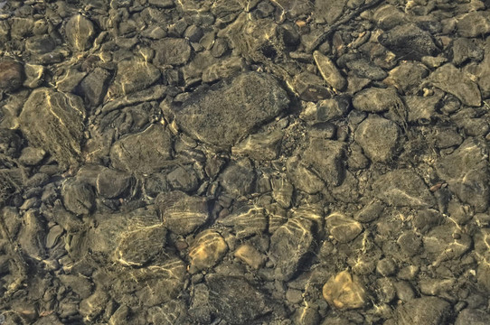 石頭在水中