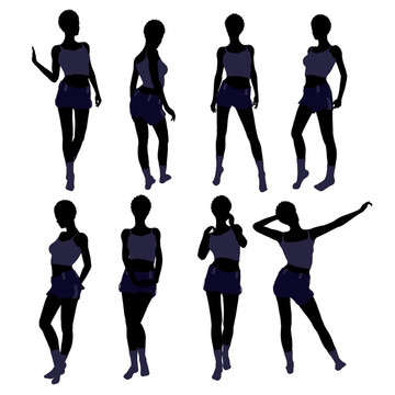 非洲裔女性內(nèi)衣剪影