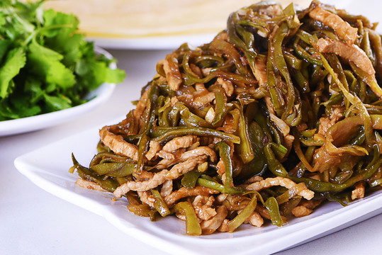 干豆角絲炒肉絲