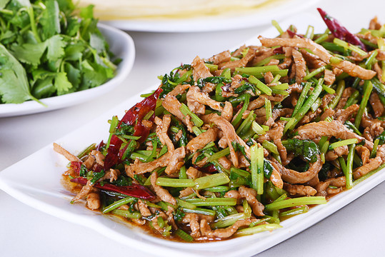 香菜肉絲