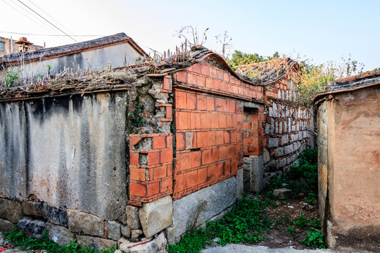 破敗的閩南古厝建筑 老建筑