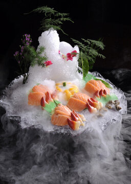 三文魚拼北極貝