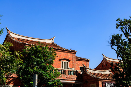 古厝民居 泉州紅墻老建筑 磚頭