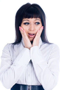 驚訝的女孩
