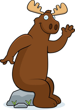 Moose坐在