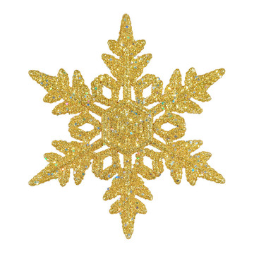 金色的閃閃發(fā)光的雪花