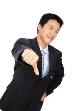 商人拇指拇指手勢