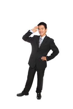 是的先生！商人敬禮