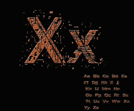 一個(gè)字母從石字母設(shè)置從x