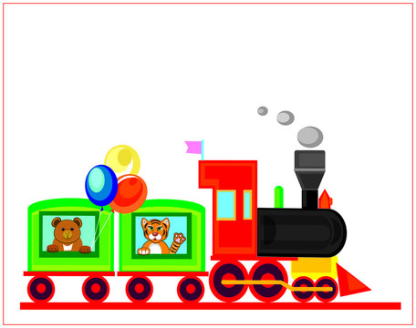 生日卡；搞笑列車。
