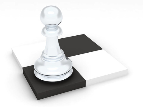 在黑暗和輕棋細(xì)胞的白色棋子