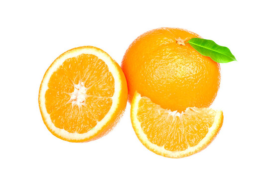 白色背景上的橙色